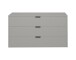 Kommode >Bonnie< in kreidegrau matt lack - 119x67x45cm (BxHxT)