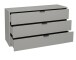 Kommode >Bonnie< in kreidegrau matt lack - 119x67x45cm (BxHxT)