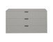 Kommode >Bonnie< in kreidegrau matt lack - 119x67x45cm (BxHxT)