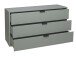 Kommode >Bonnie< in pine green matt lack - 119x67x45cm (BxHxT)