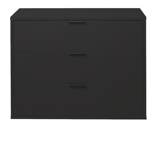 Kommode >Bonnie< in anthrazit matt lack - 81x67x45cm (BxHxT)