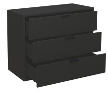Kommode >Bonnie< in anthrazit matt lack - 81x67x45cm (BxHxT)