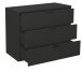 Kommode >Bonnie< in anthrazit matt lack - 81x67x45cm (BxHxT)