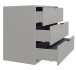 Kommode >Bonnie< in kreidegrau matt lack - 81x67x45cm (BxHxT)