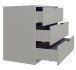 Kommode >Bonnie< in kreidegrau matt lack - 81x67x45cm (BxHxT)