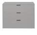 Kommode >Bonnie< in kreidegrau matt lack - 81x67x45cm (BxHxT)