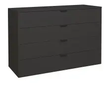 Kommode >Bonnie< in anthrazit matt lack -...