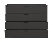 Kommode >Bonnie< in anthrazit matt lack - 119x87x45cm (BxHxT)