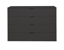 Kommode >Bonnie< in anthrazit matt lack - 119x87x45cm (BxHxT)