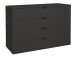Kommode >Bonnie< in anthrazit matt lack - 119x87x45cm (BxHxT)