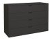 Kommode >Bonnie< in anthrazit matt lack - 119x87x45cm (BxHxT)