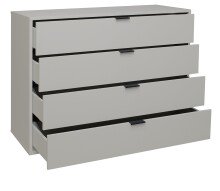 Kommode >Bonnie< in kreidegrau matt lack -...