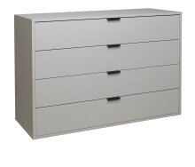 Kommode >Bonnie< in kreidegrau matt lack -...