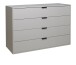 Kommode >Bonnie< in kreidegrau matt lack - 119x87x45cm (BxHxT)