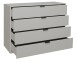 Kommode >Bonnie< in kreidegrau matt lack - 119x87x45cm (BxHxT)