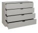 Kommode >Bonnie< in kreidegrau matt lack - 119x87x45cm (BxHxT)
