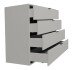 Kommode >Bonnie< in kreidegrau matt lack - 119x87x45cm (BxHxT)