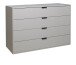 Kommode >Bonnie< in kreidegrau matt lack - 119x87x45cm (BxHxT)