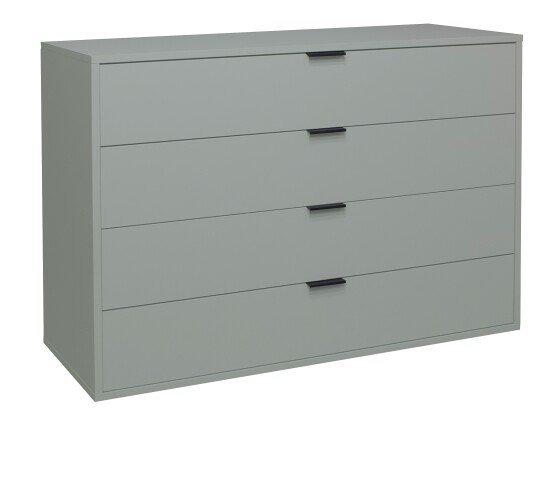 Kommode >Bonnie< in pine green matt lack - 119x87x45cm (BxHxT)