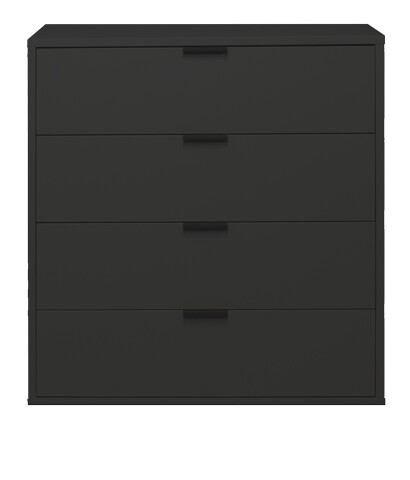 Kommode >Bonnie< in anthrazit matt lack - 81x87x45cm (BxHxT)