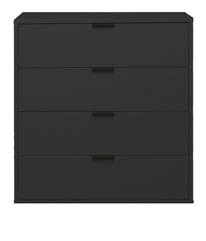 Kommode >Bonnie< in anthrazit matt lack - 81x87x45cm (BxHxT)