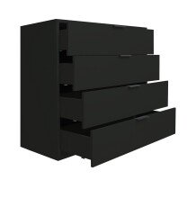 Kommode >Bonnie< in anthrazit matt lack - 81x87x45cm (BxHxT)