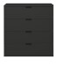 Kommode >Bonnie< in anthrazit matt lack - 81x87x45cm (BxHxT)