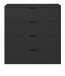 Kommode >Bonnie< in anthrazit matt lack - 81x87x45cm (BxHxT)