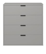 Kommode >Bonnie< in kreidegrau matt lack - 81x87x45cm (BxHxT)