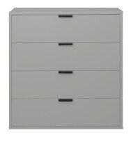 Kommode >Bonnie< in kreidegrau matt lack - 81x87x45cm (BxHxT)
