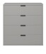Kommode >Bonnie< in kreidegrau matt lack - 81x87x45cm (BxHxT)