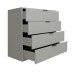 Kommode >Bonnie< in kreidegrau matt lack - 81x87x45cm (BxHxT)