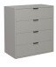 Kommode >Bonnie< in kreidegrau matt lack - 81x87x45cm (BxHxT)
