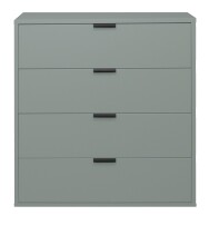 Kommode >Bonnie< in pine green matt lack - 81x87x45cm (BxHxT)