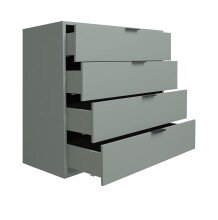 Kommode >Bonnie< in pine green matt lack - 81x87x45cm (BxHxT)