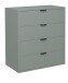 Kommode >Bonnie< in pine green matt lack - 81x87x45cm (BxHxT)