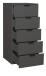 Kommode >Bonnie< in anthrazit matt lack - 51x108x45cm (BxHxT)