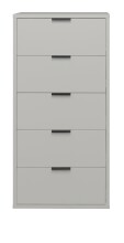 Kommode >Bonnie< in kreidegrau matt lack - 51x108x45cm (BxHxT)