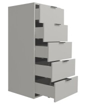 Kommode >Bonnie< in kreidegrau matt lack - 51x108x45cm (BxHxT)