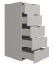 Kommode >Bonnie< in kreidegrau matt lack - 51x108x45cm (BxHxT)