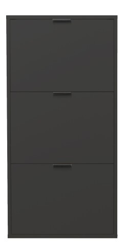 Schuhkipper >Bonnie< in anthrazit matt lack - 61x126x25cm (BxHxT)