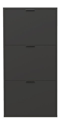 Schuhkipper >Bonnie< in anthrazit matt lack - 61x126x25cm (BxHxT)
