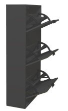 Schuhkipper >Bonnie< in anthrazit matt lack - 61x126x25cm (BxHxT)