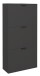 Schuhkipper >Bonnie< in anthrazit matt lack - 61x126x25cm (BxHxT)