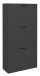 Schuhkipper >Bonnie< in anthrazit matt lack - 61x126x25cm (BxHxT)