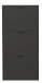 Schuhkipper >Bonnie< in anthrazit matt lack - 61x126x25cm (BxHxT)