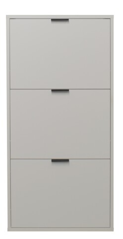 Schuhkipper >Bonnie< in kreidegrau matt lack - 61x126x25cm (BxHxT)
