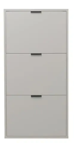 Schuhkipper >Bonnie< in kreidegrau matt lack - 61x126x25cm (BxHxT)