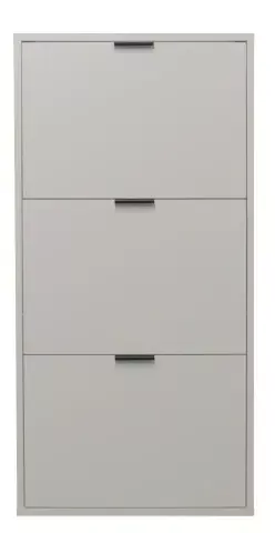 Schuhkipper >Bonnie< in kreidegrau matt lack - 61x126x25cm (BxHxT)