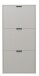 Schuhkipper >Bonnie< in kreidegrau matt lack - 61x126x25cm (BxHxT)